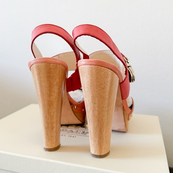 Coach Darcey Leather Block heels - Picture 3 of 4